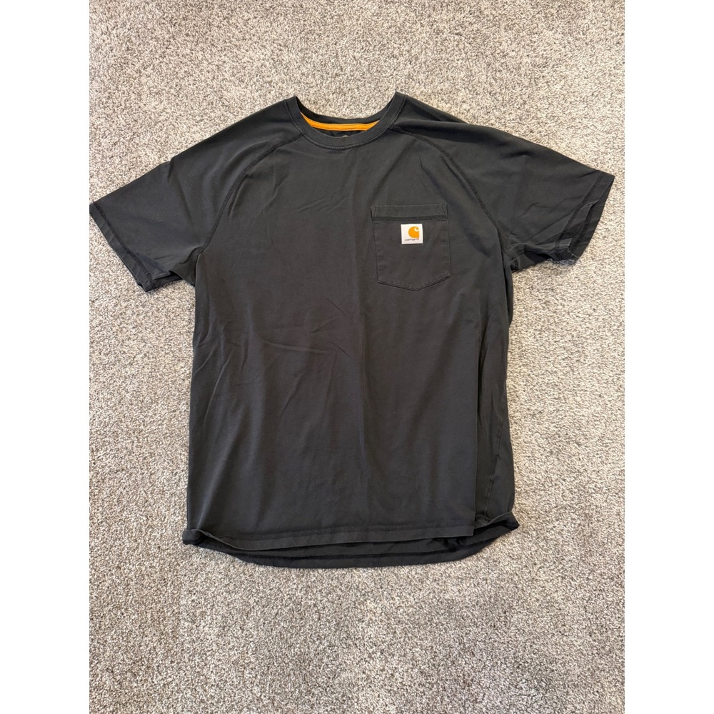 Carhartt T-Shirt Men L Gray 100410001 Force Relaxed Fit Short Sleeve Pocket Tee*